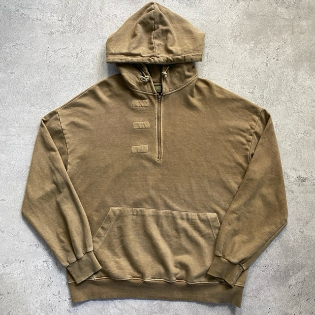 Stone washed Hoodie Half Zip By High Five