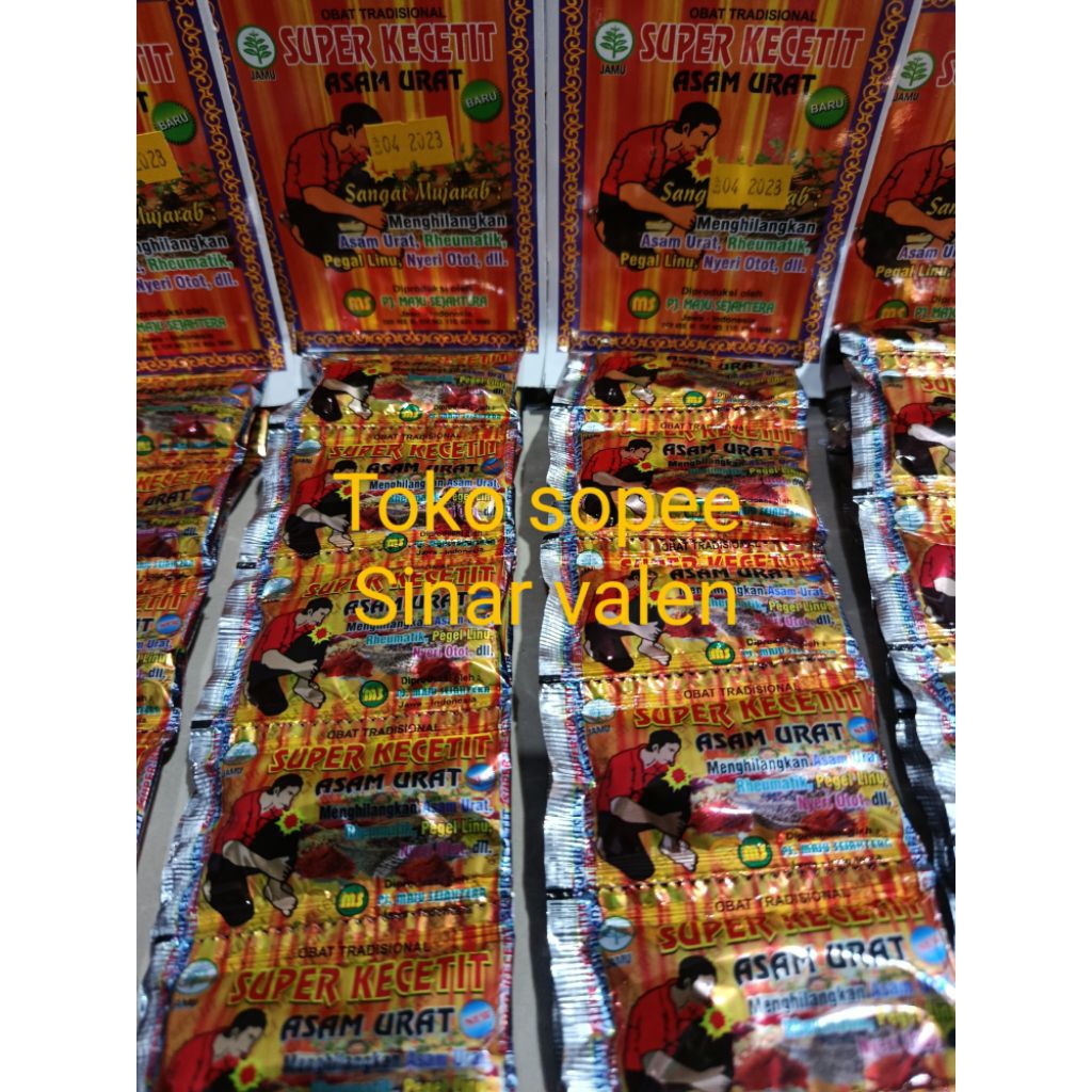 super kecetit 100% ori pt maju sejahtera ya obat  tradisional untuk Asam Urat dan Pegal