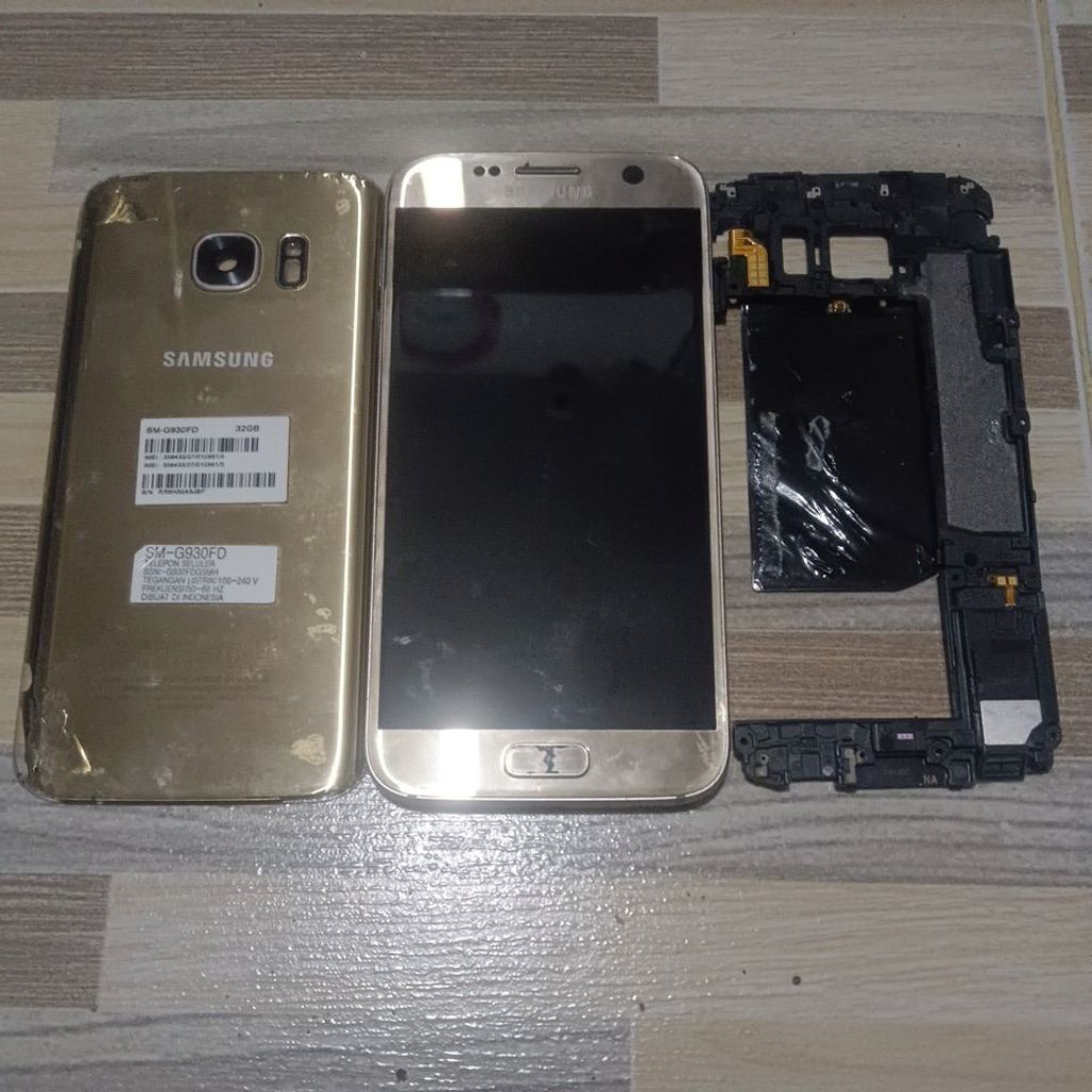 LCD+FRAME TATAKAN+BACKDOR HP SAMSUNG GALAXI S7 FLAT ORIGINAL SECOND NORMAL