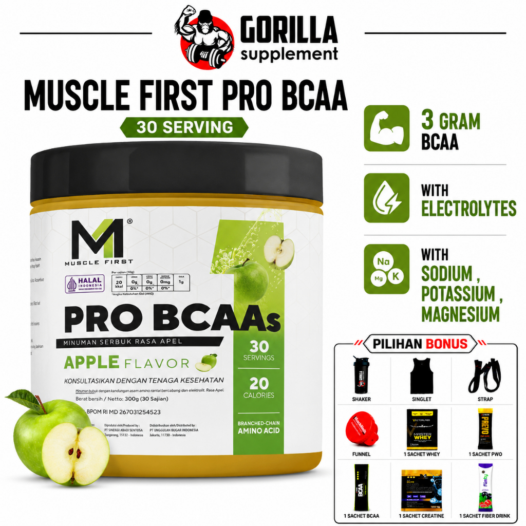 MUSCLE FIRST Pro BCAA 30 Serving Suplemen Fitness