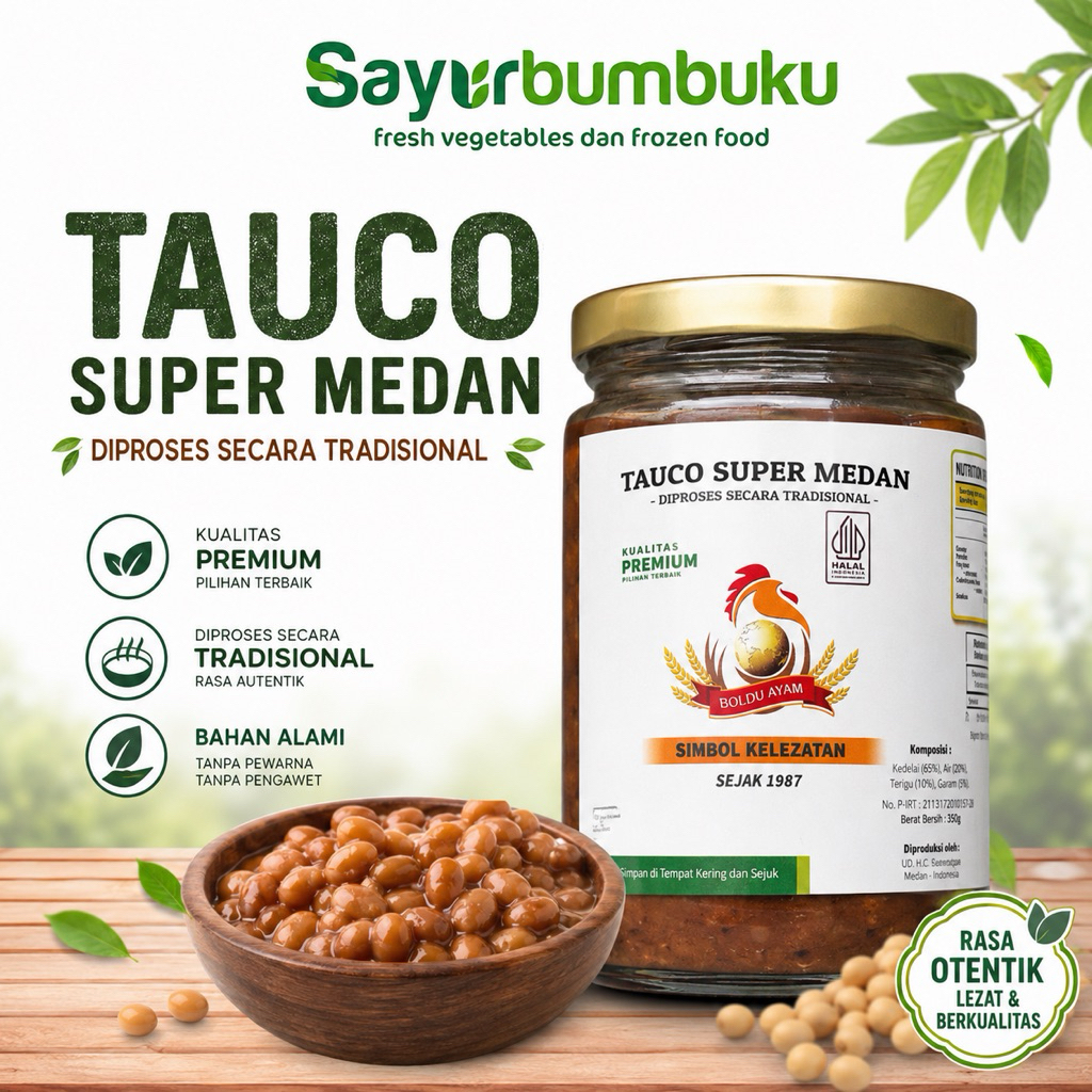 Tauco Ayam Super Medan 350gr - fermentasi alami halal