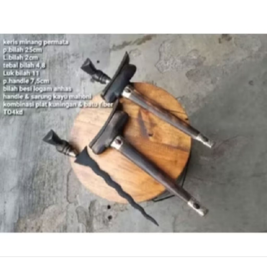 BARANG ANTIK ISI KERIS MINANG PERMATA JAWA pamor gunung batu ladrang