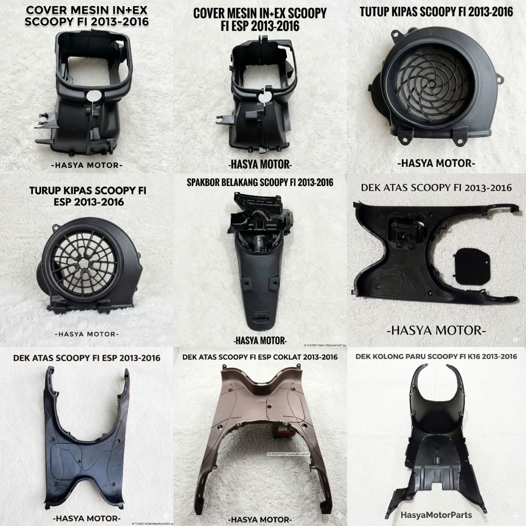 Paket Lengkap Full Set Body Kasar Depan Belakang Scoopy Fi K16 2013-2016 Kualitas Original Bahan Teb