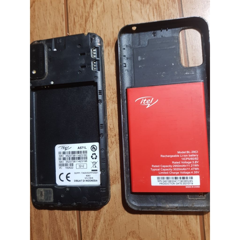 Mesin itel A57L hidup