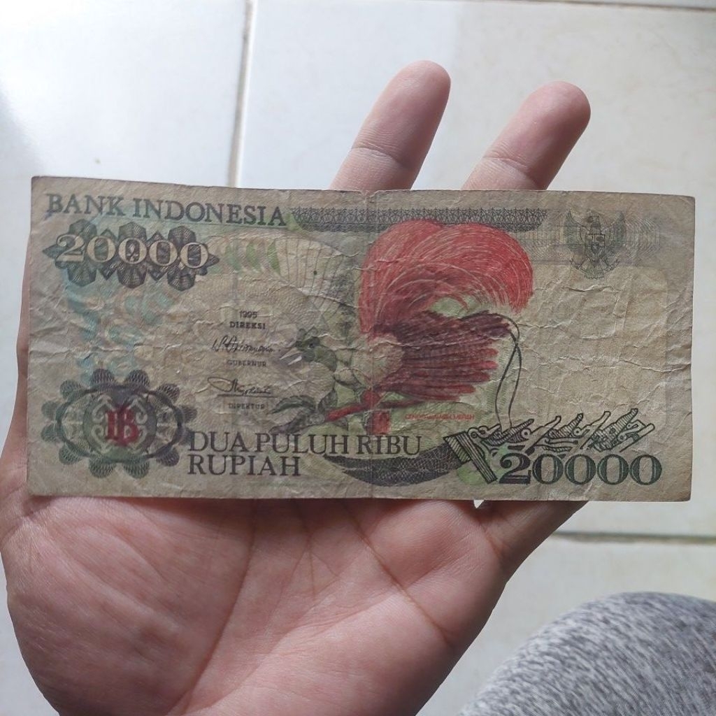 20 rb cendrawasih tahun 1995. fine.