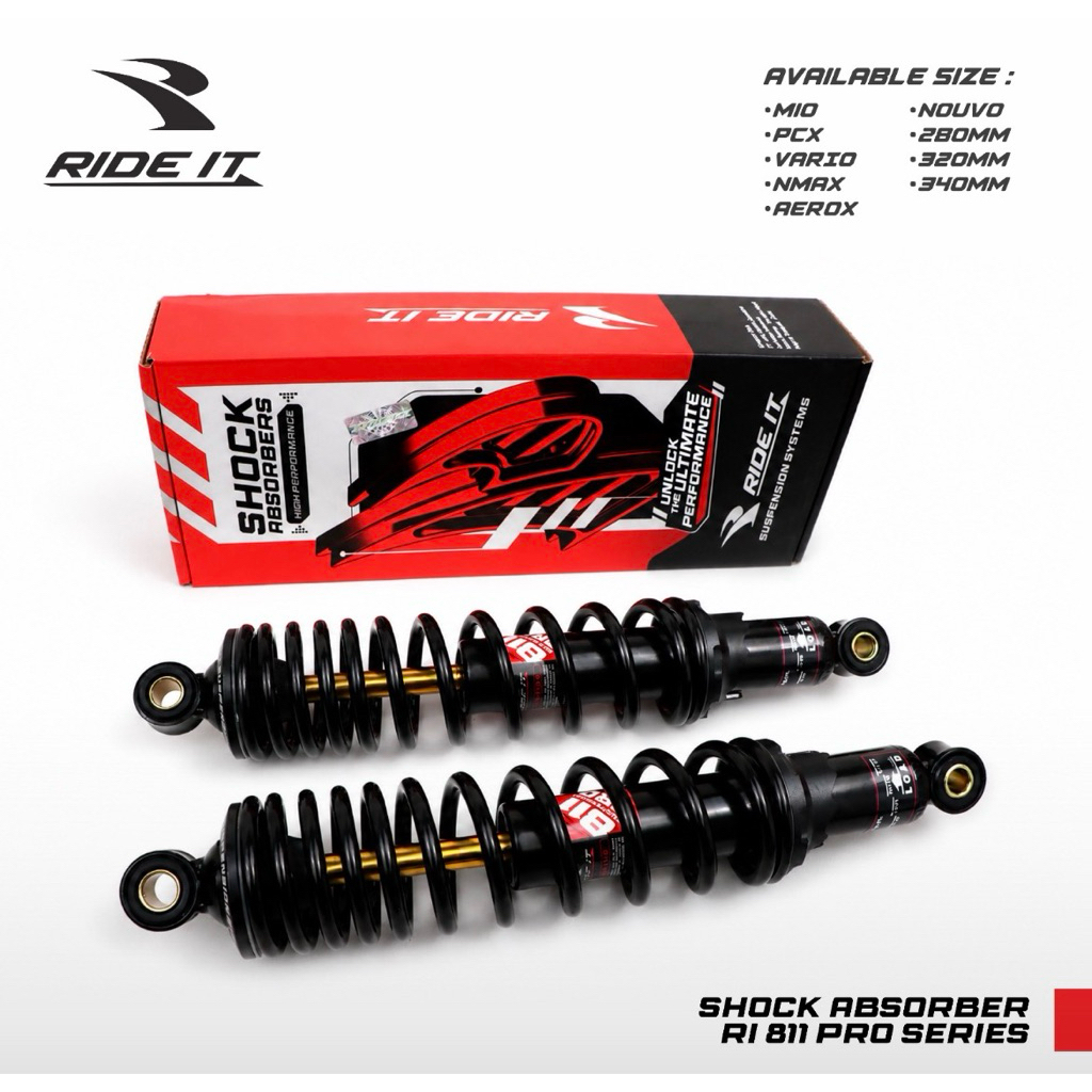 RIDE it GP 811 pro series black as Gold Supra Tiger jupiter Vega smash Nuvo Nmax aerox pcx160
