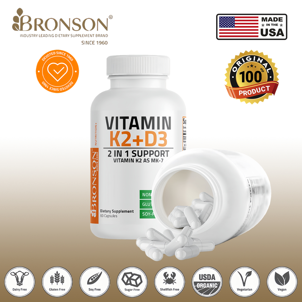 100%Original Vitamin D3 K2 5000 iu 90MCG 60/120CAPS/ Vitamin D3 K2 10000 iu120MCG
