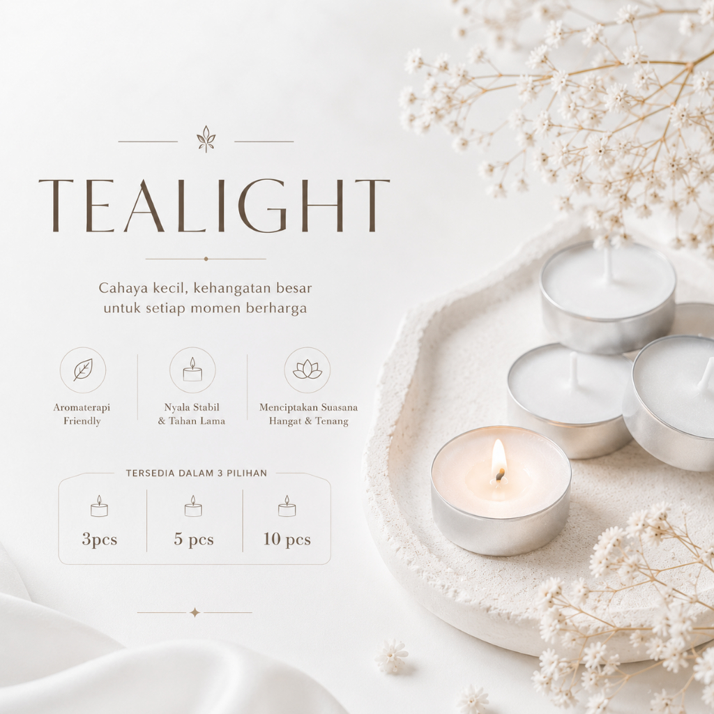 Tealight Candle Aromaterapi Tanpa Aroma Lilin Tealight Tungku Aromaterapi