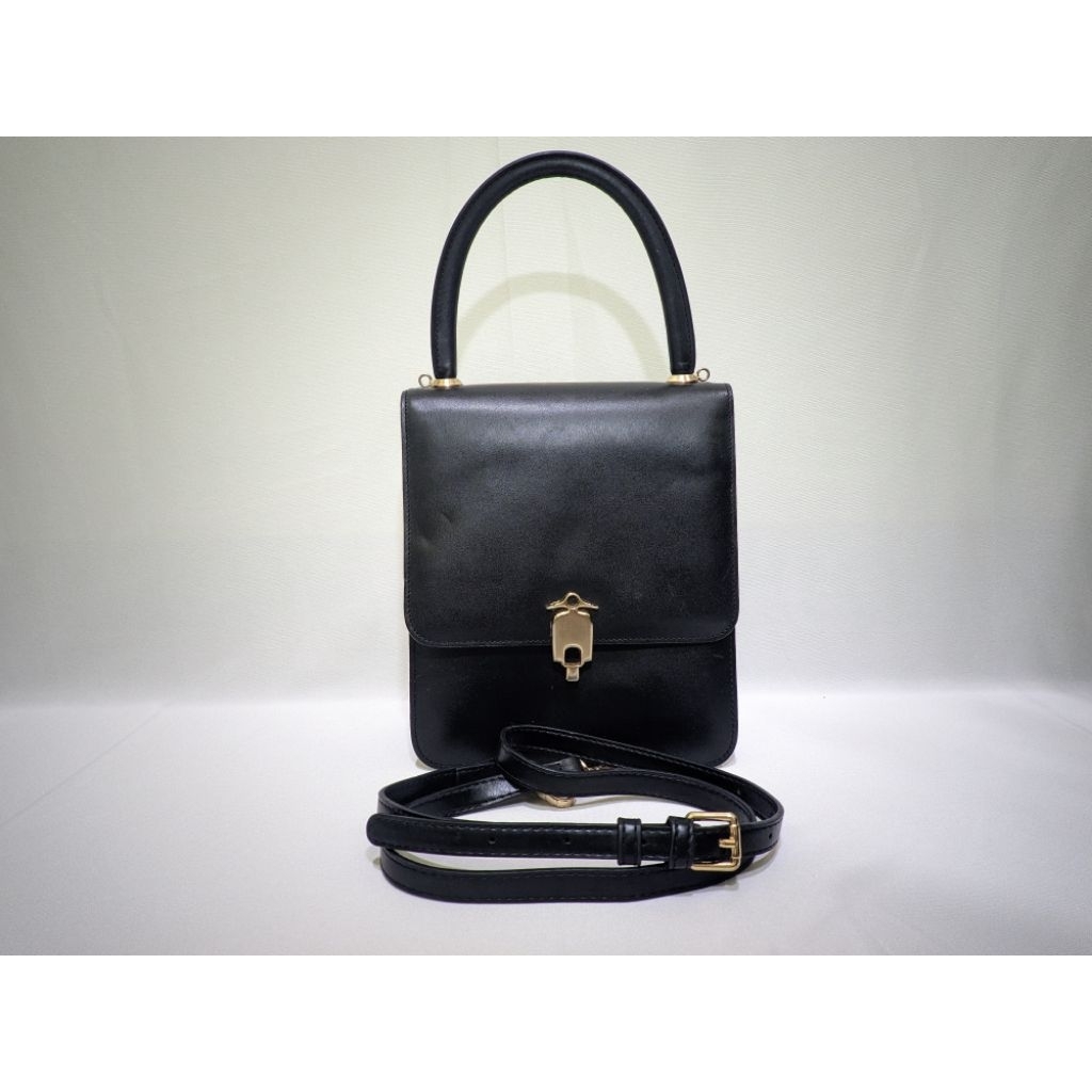 Tas tangan Biker starlet vintage gigi berwarna hitam