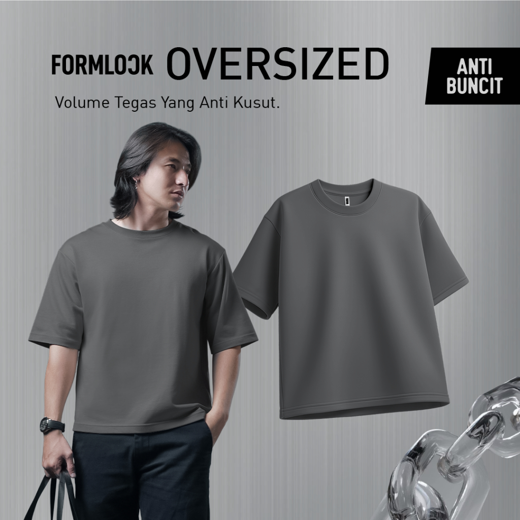 No Void Minds FORMLOCK Oversized T-Shirt | Ash