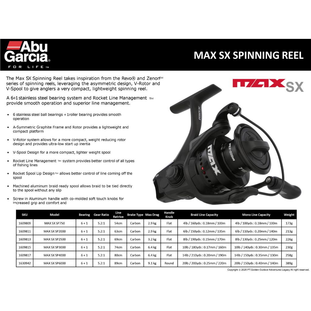 Reel Abu Garcia MAX SX Spinning Reel