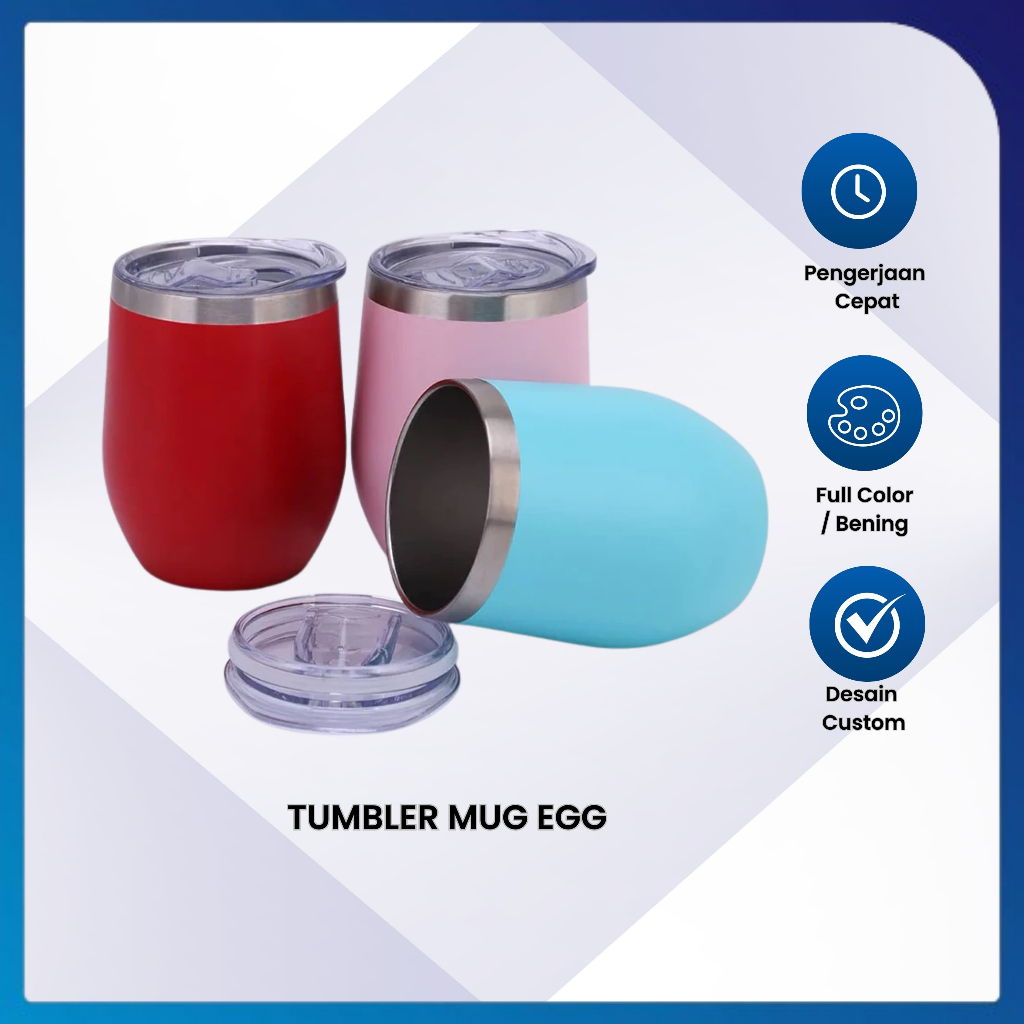 Mug Egg Stainless Steel Custom  by Simpul Media