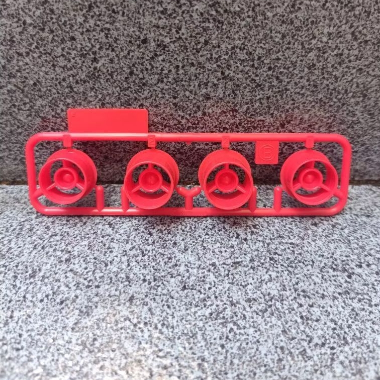 Tamiya Velg Small Spoke 3 (loose kit) - merah