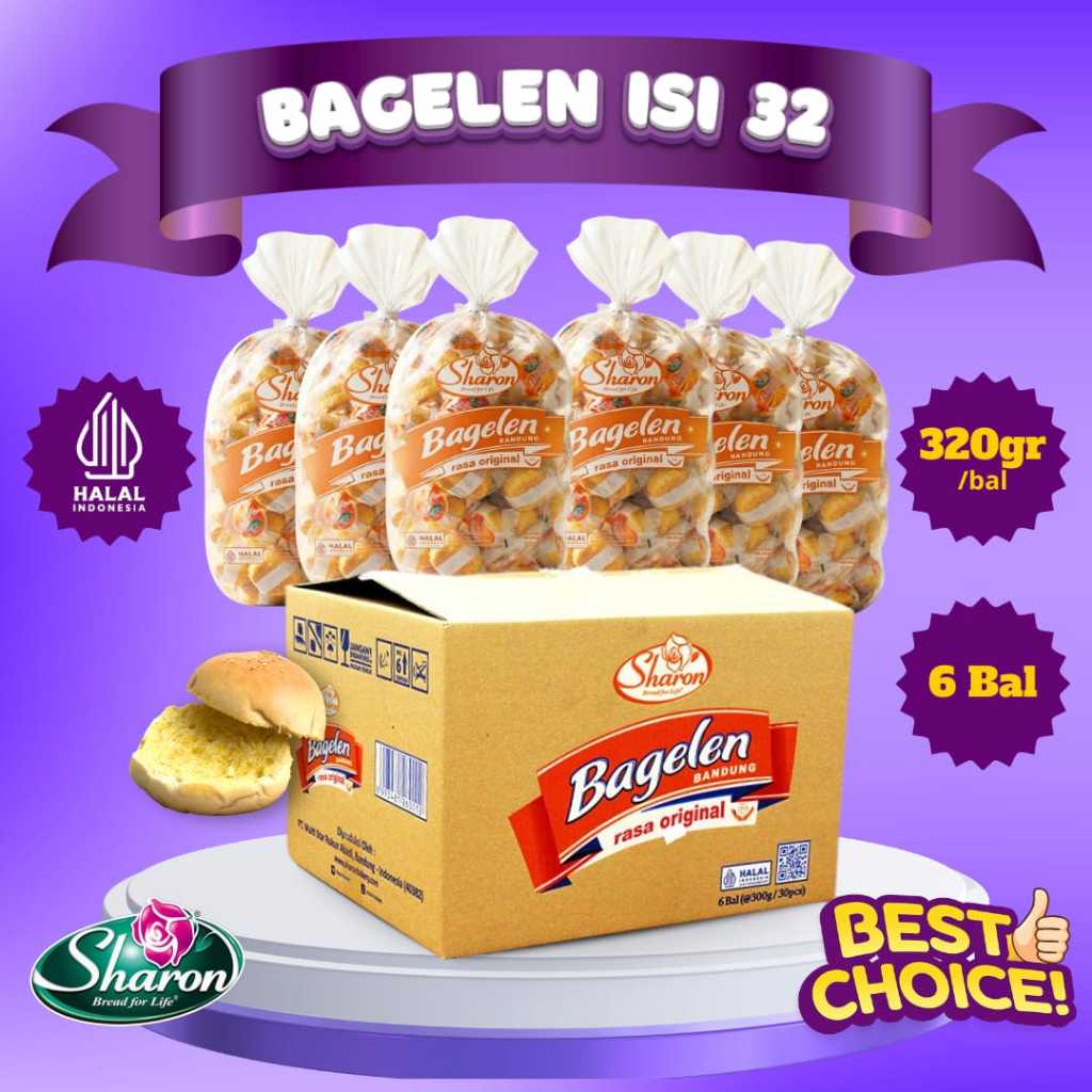 Sharon Bakery Bagelen Isi 32 320gr