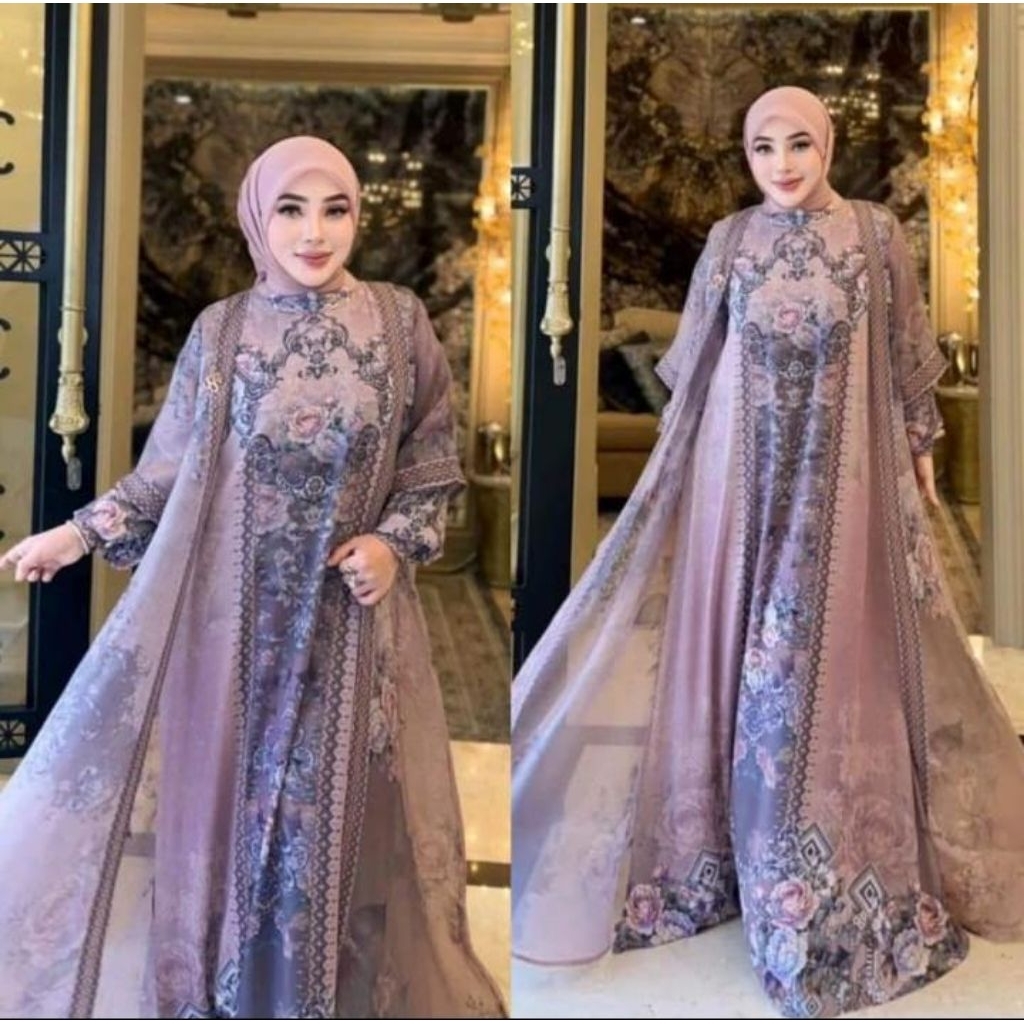 Gamis Printing Mewah Exclusive Premium Ori Shellasaukia