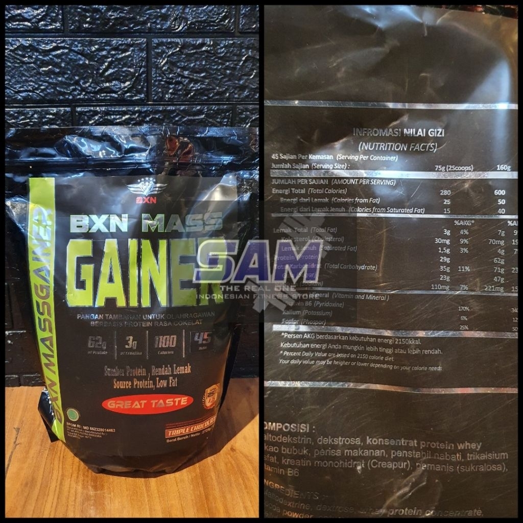 Suplemen Fitness BXN Xtreme Mass Gainer 6 lb Malang