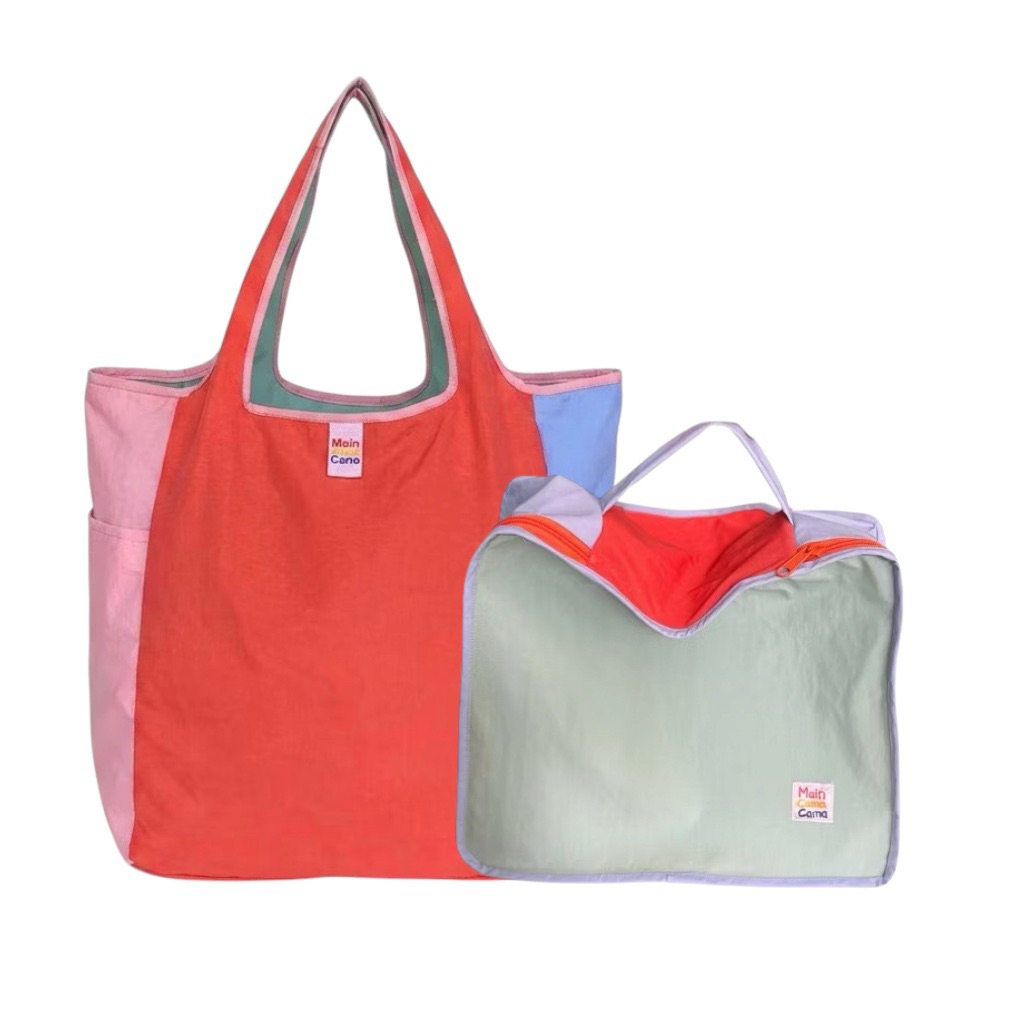 Maincamacama - Multifungsi Tote Bag Parasut Waterproof Tas Belanja Lipat Reusable Merchandise