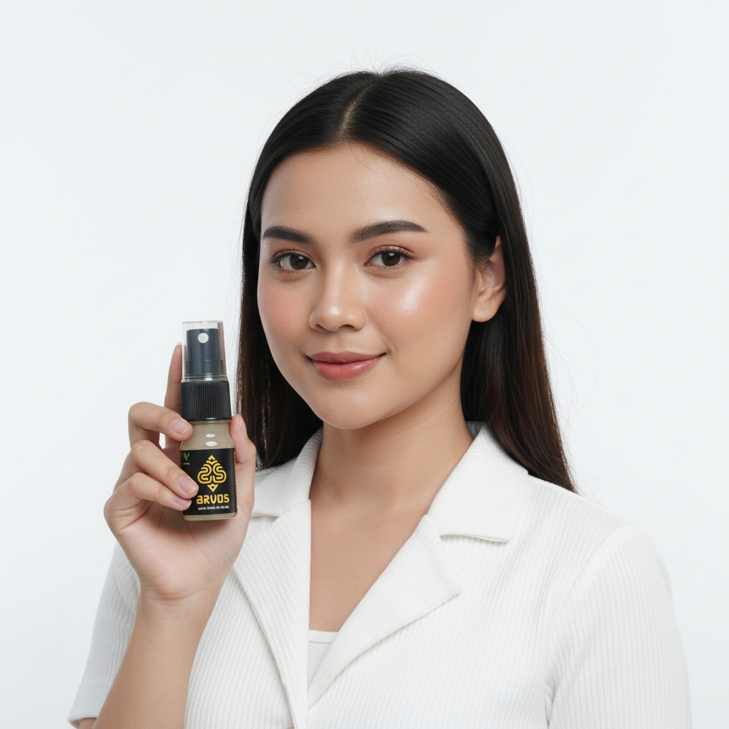 Arvos Spray Herbal Pria 5ML Tahan Lama Nyaman Dipakai Tidak Panas