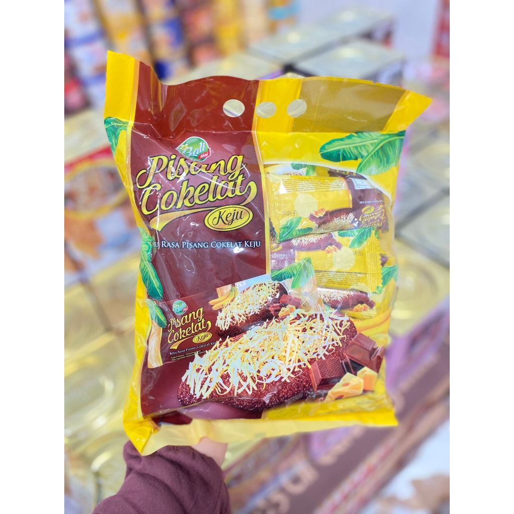 1 dus  BALIHAI BOLU PISANG COKLAT KEJU 10GR EXP. APRIL 2027 ( 1 DUS ISI 6 BAG ) ( 1 BAG ISI 24 PCS )
