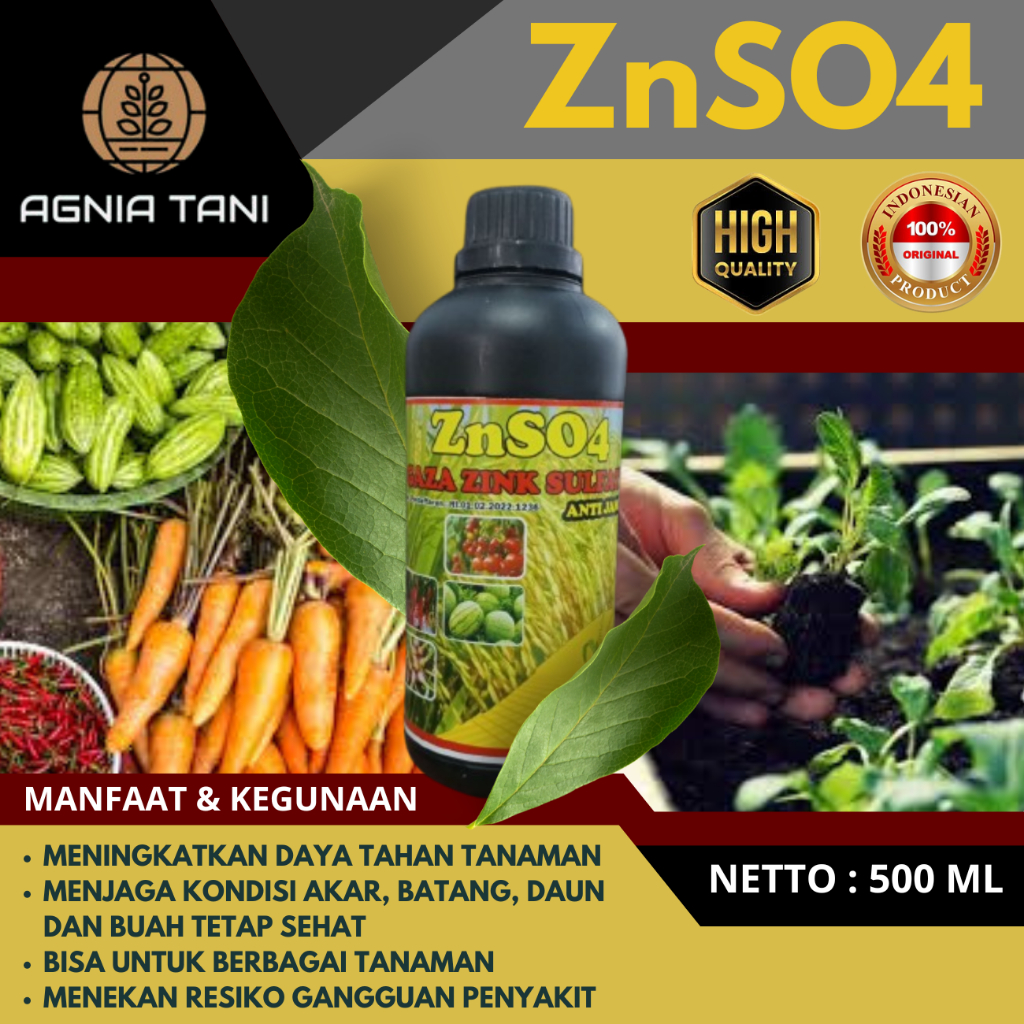 Pupuk Cair ZNSO4 GAZA 500ml - Booster Pertumbuhan Tanaman Hortikultura
