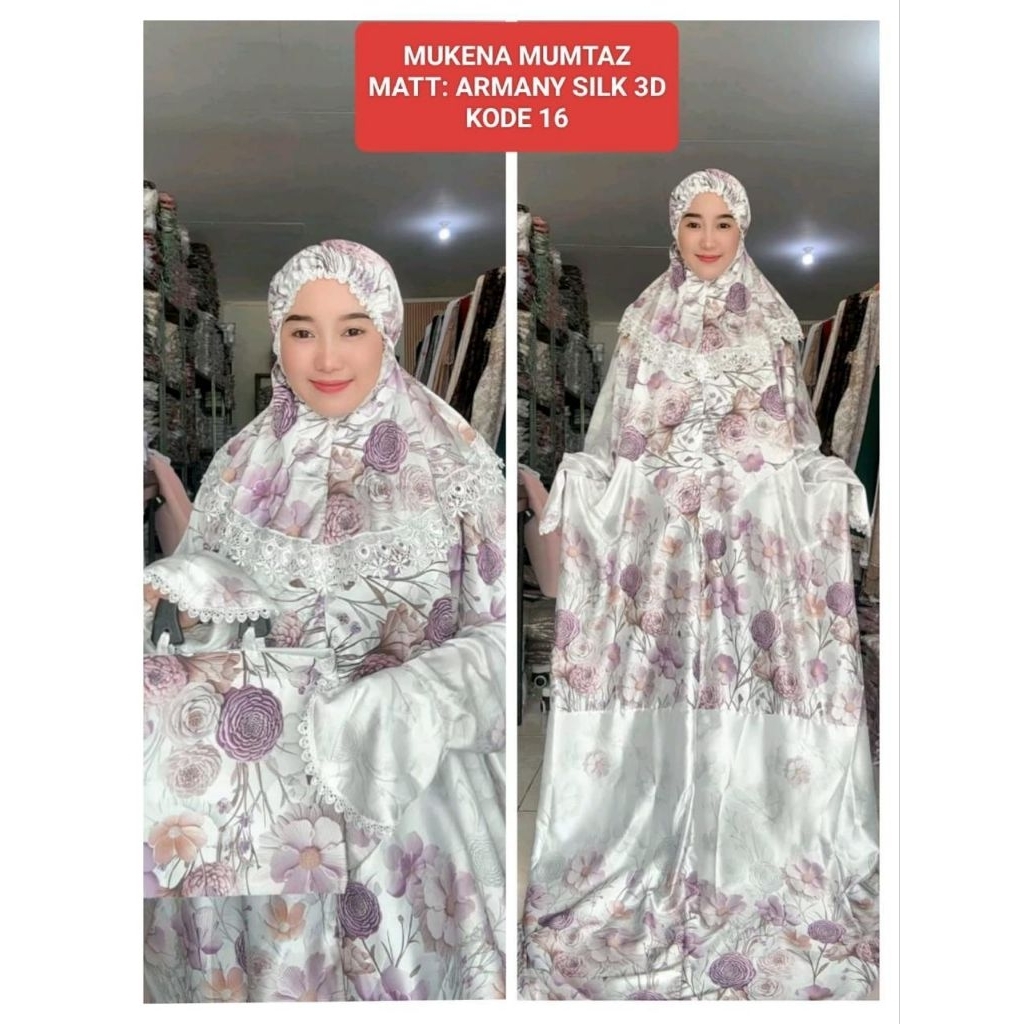 MUKENA MUMTAZ ARMANY SILK JUMBO SIZE TERUSAN