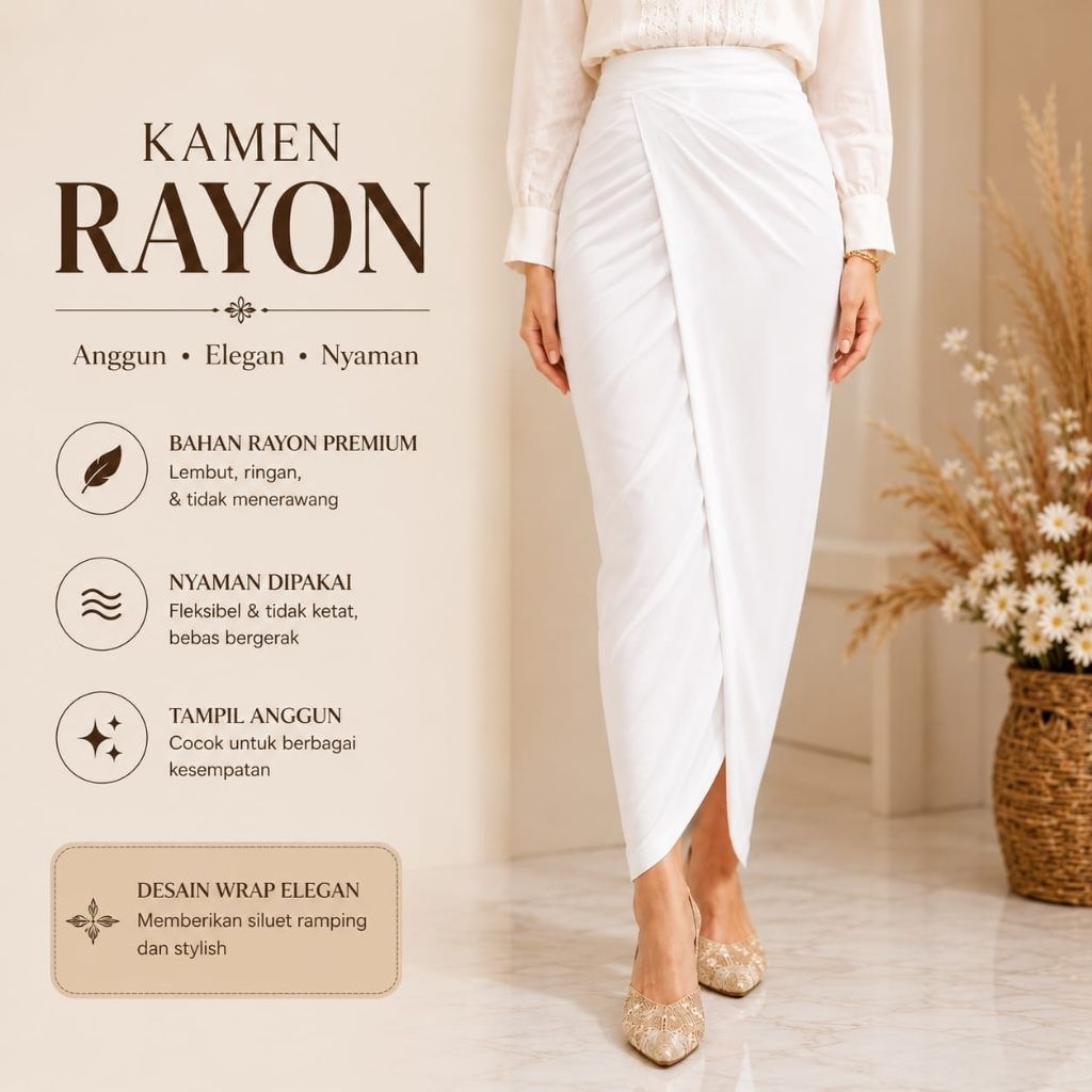 Kamen Lembaran Bahan Rayon Polos/Kamen Polos/Kamen Rayon