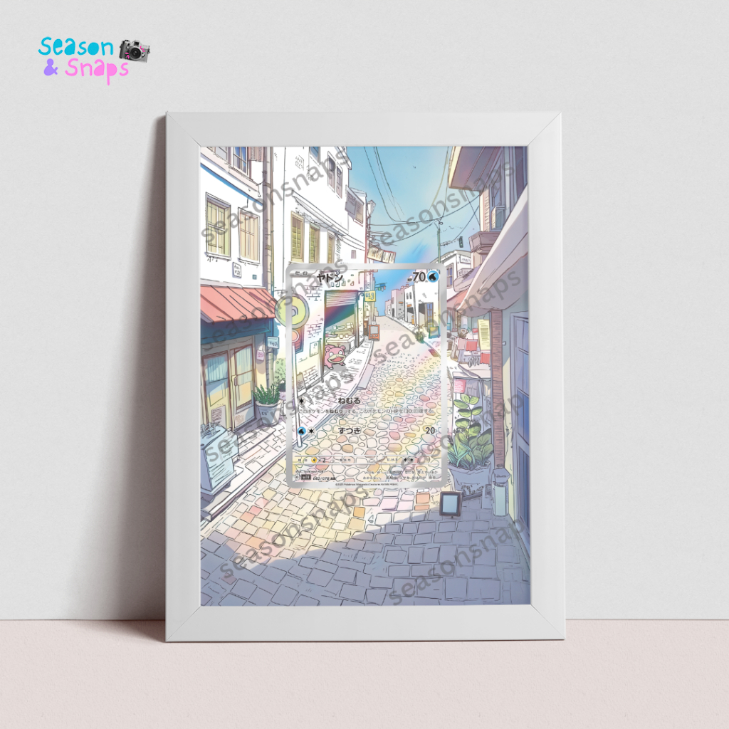 SEASONSNAPS Pokemon TCG Extended Art Frame - Slowpoke AR (Scarlet & Violet)