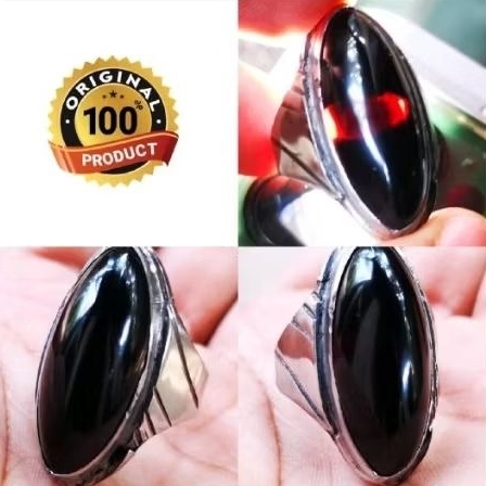 cincin batu akik yaman wulung pandan ring monel