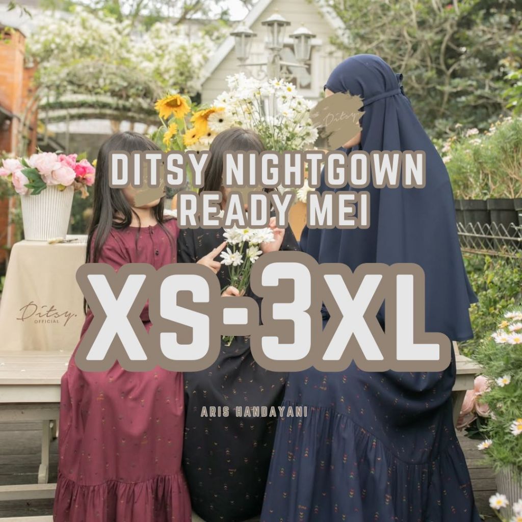 ditsy Nightgown, ditsy gamis, ditsy homedress katun