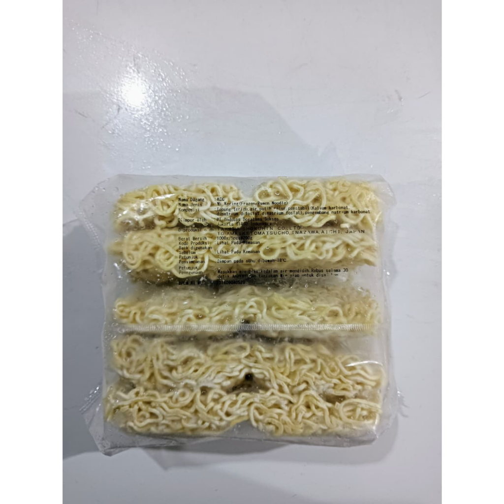 KCC FROZEN RAMEN NOODLE 1KG / MIE RAMEN JEPANG FROZEN / IMPORT JEPANG - BPOM RI - NO HALAL LOGO