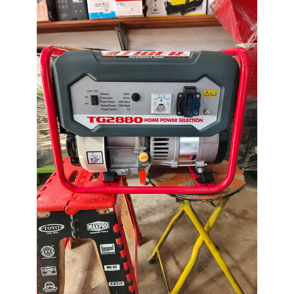 Mesin genset Listrik Tiger TGR2880 daya 1200watt