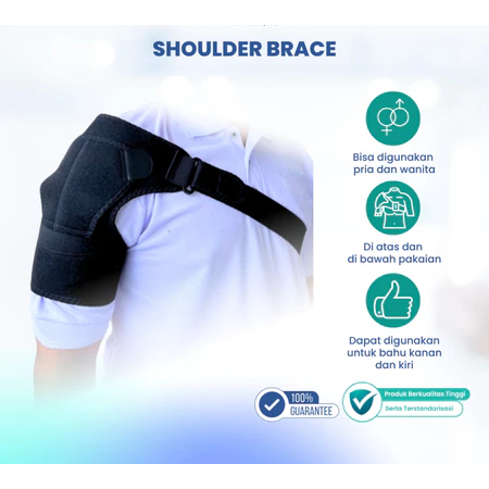 Shoulder Brace Penyangga Bahu Adjustable Support Terapi Cedera Dislokasi Frozen Shoulder