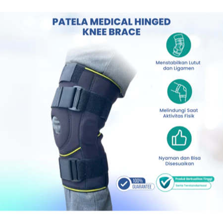 Penyangga Lutut Stabilizer Ligamen Adjustable Support - Patella Medical Hinged Knee Brace