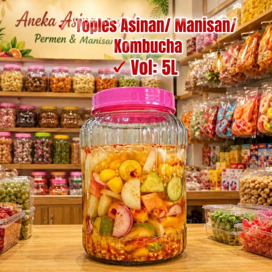 Toples ASINAN CENDOL MANISAN 5L (Tutup Silver)/ Toples Cendol Asinan Manisan 2XLTP5