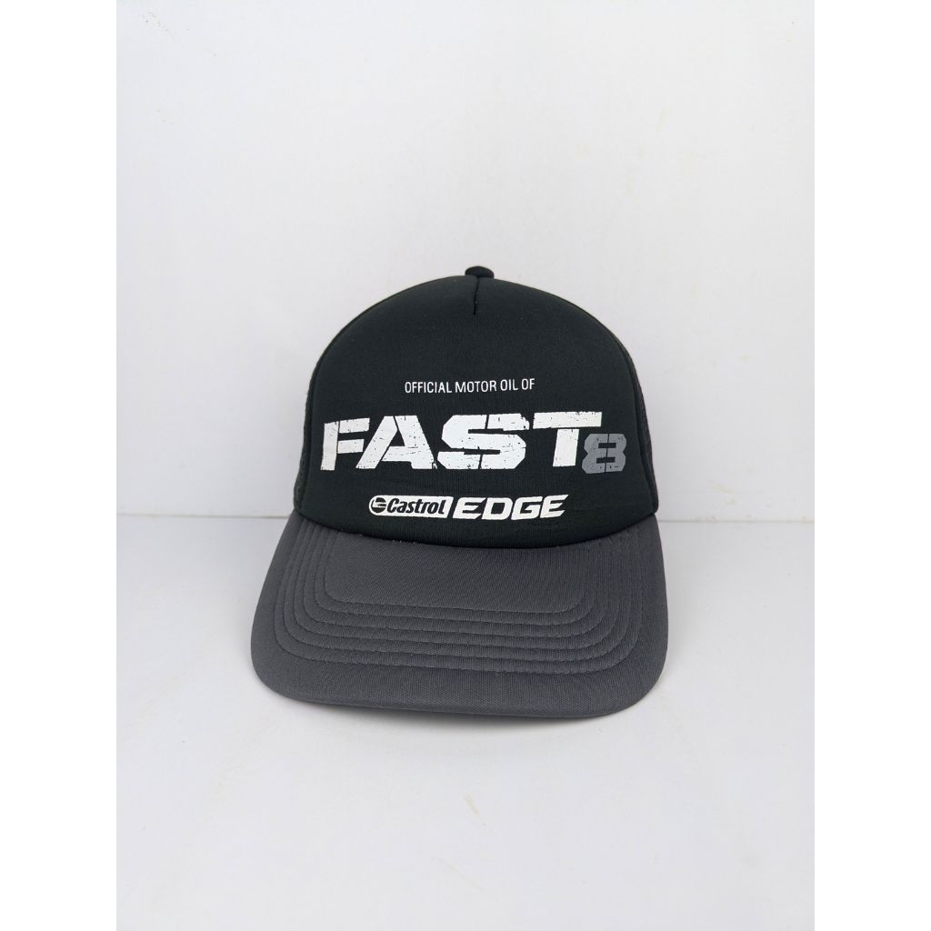 Topi Castrol Fast & Furious 8 Motor Oil  Trucker Logo Motorcycle Film Merchandise