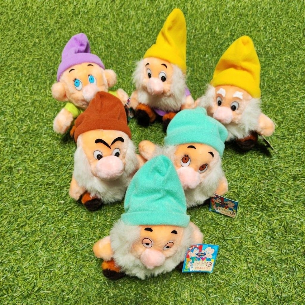 Boneka Paket 6 Kurcaci(Dwarfs) Snow White and 7 Dwarfs  Original Disney Size 11 cm - Hadiah ulang ta