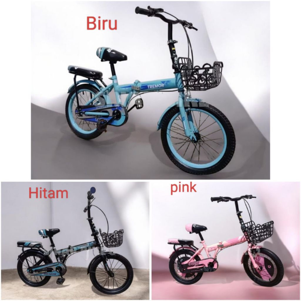 Lipat 16 inch Tremor Lotus Sepeda anak dan dewasa