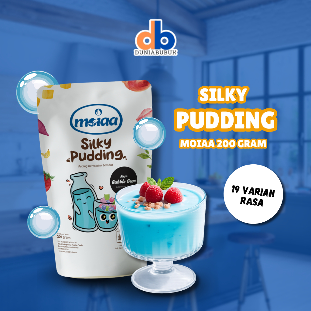 200 gram Bubuk Silky Pudding Powder Premix Instan Puyo Dessert - MOIAA