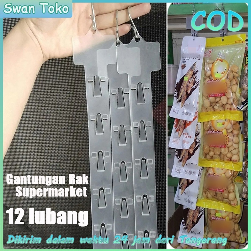 Clip Strip Display Makanan +kait/Supermarket Snack Plastic Clip Strip/Hanger Strip Hook Strip Swan