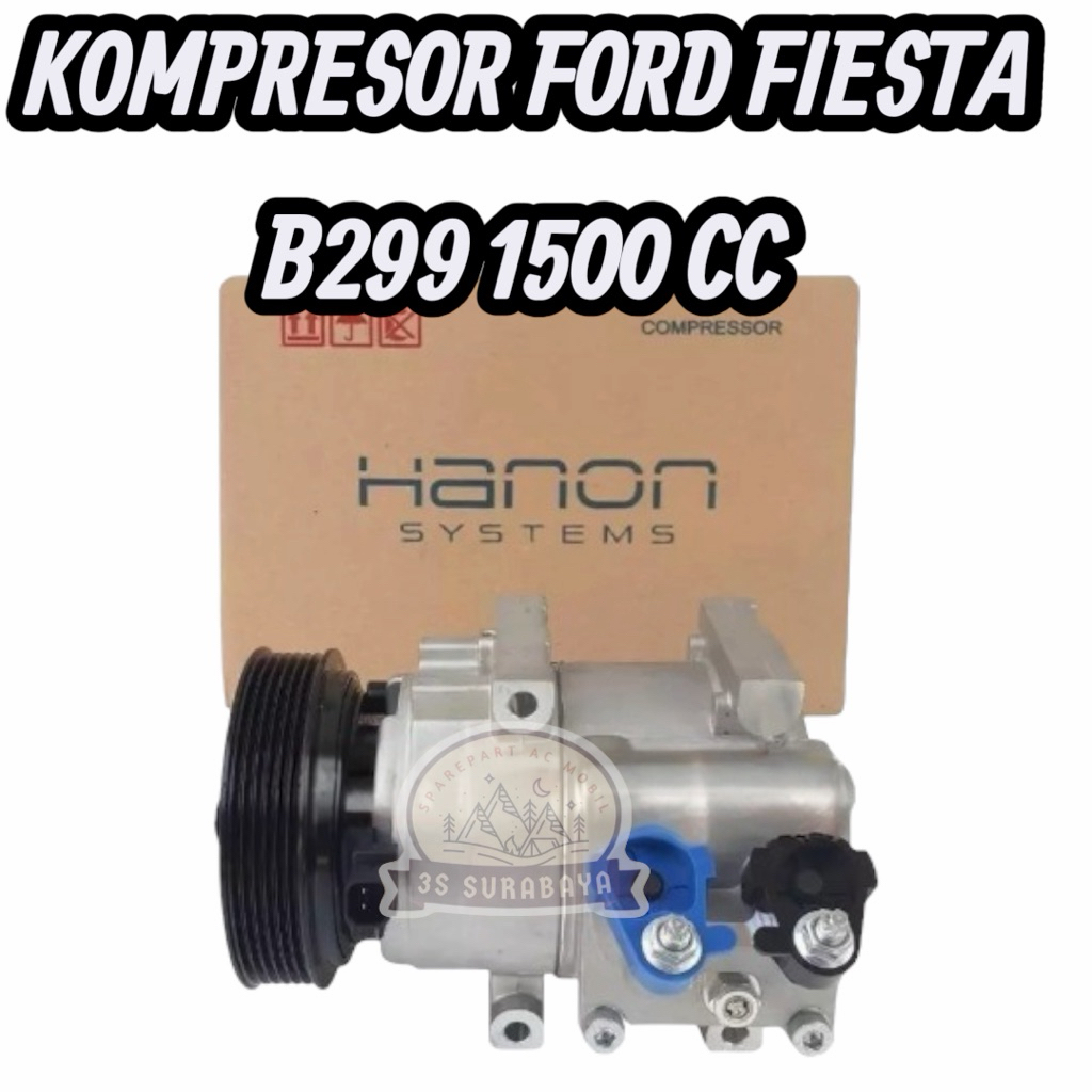 Compressor Compresor Kompressor Kompresor AC Merek HCC HANON untuk Mobil Ford Fiesta B299 ( Engine M