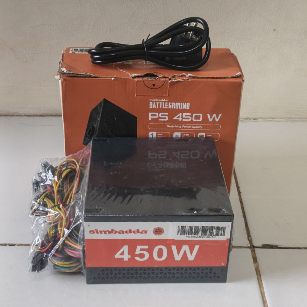 power supply pc simbadda 450w 80+ normal dan lancar