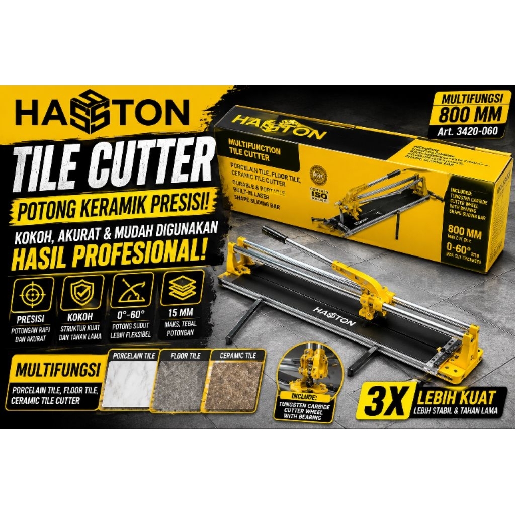 Hasston Alat potong keramik/granit multifungsi 80cm