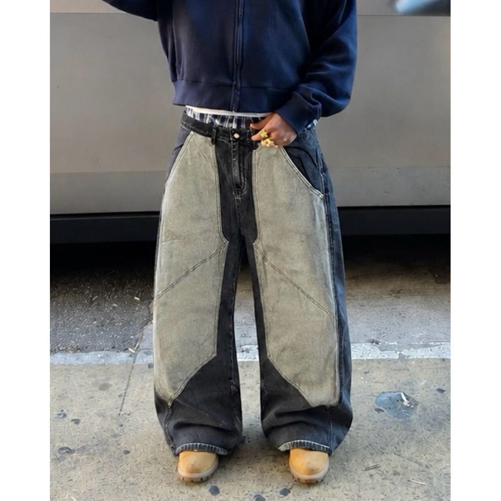 CPGN STUDIO Layer Wide Denim Pants Reverse Black