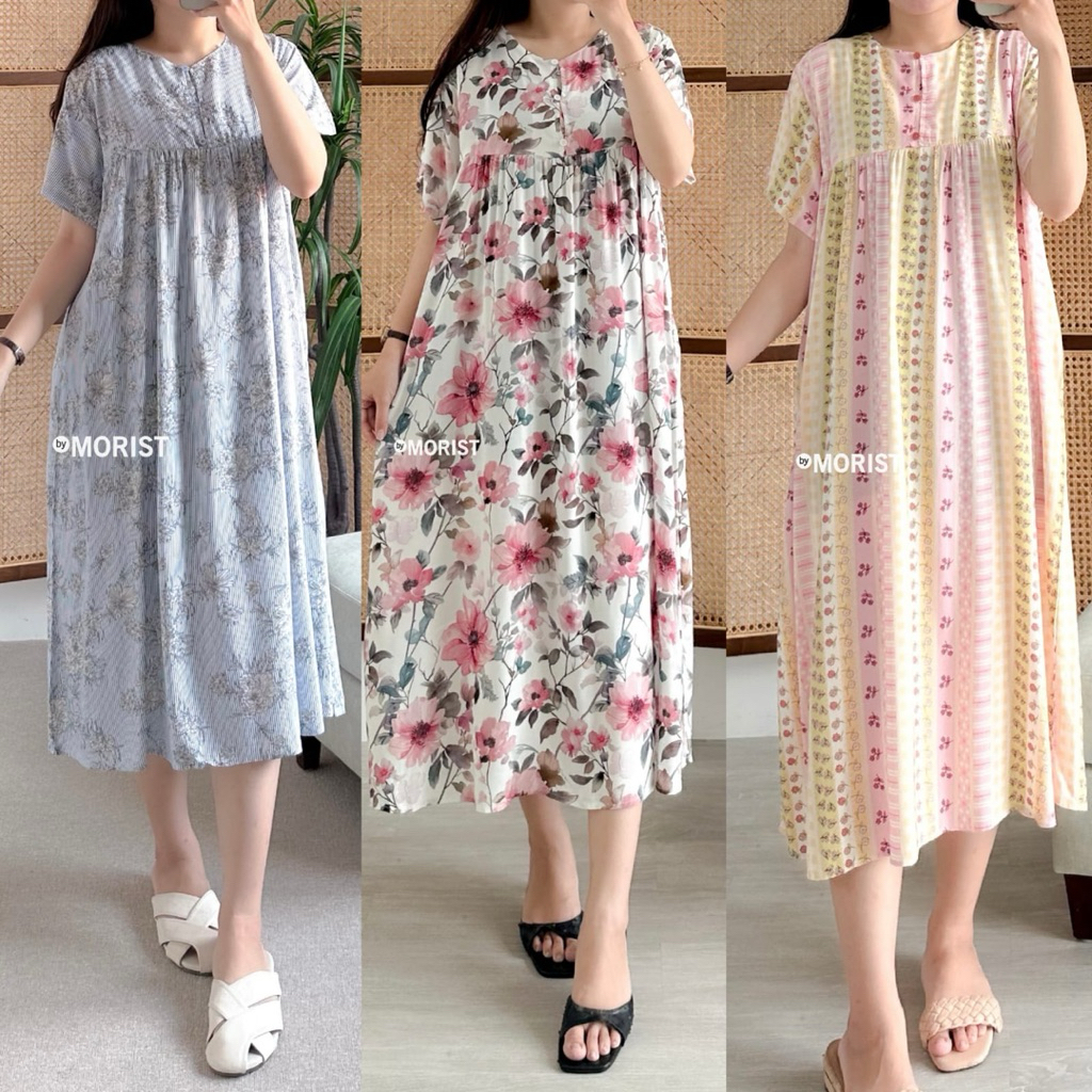homi dress/ midi dress/ daster midi/ daster rayon