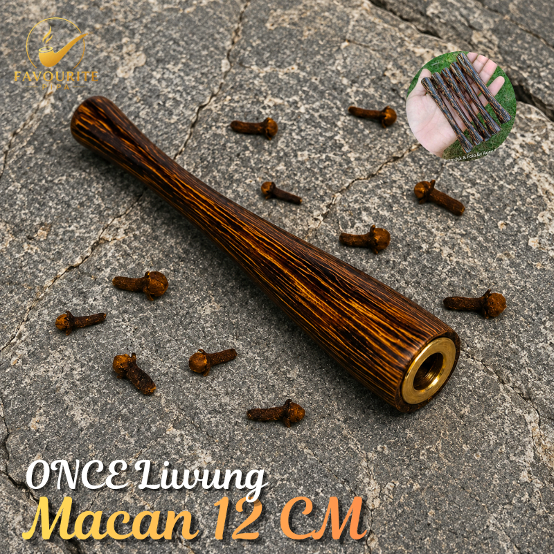 nce pipa cangklong kayu liwung macan bentuk duyung jadul lurus 12cm pipa padudan cocok untuk kretek 