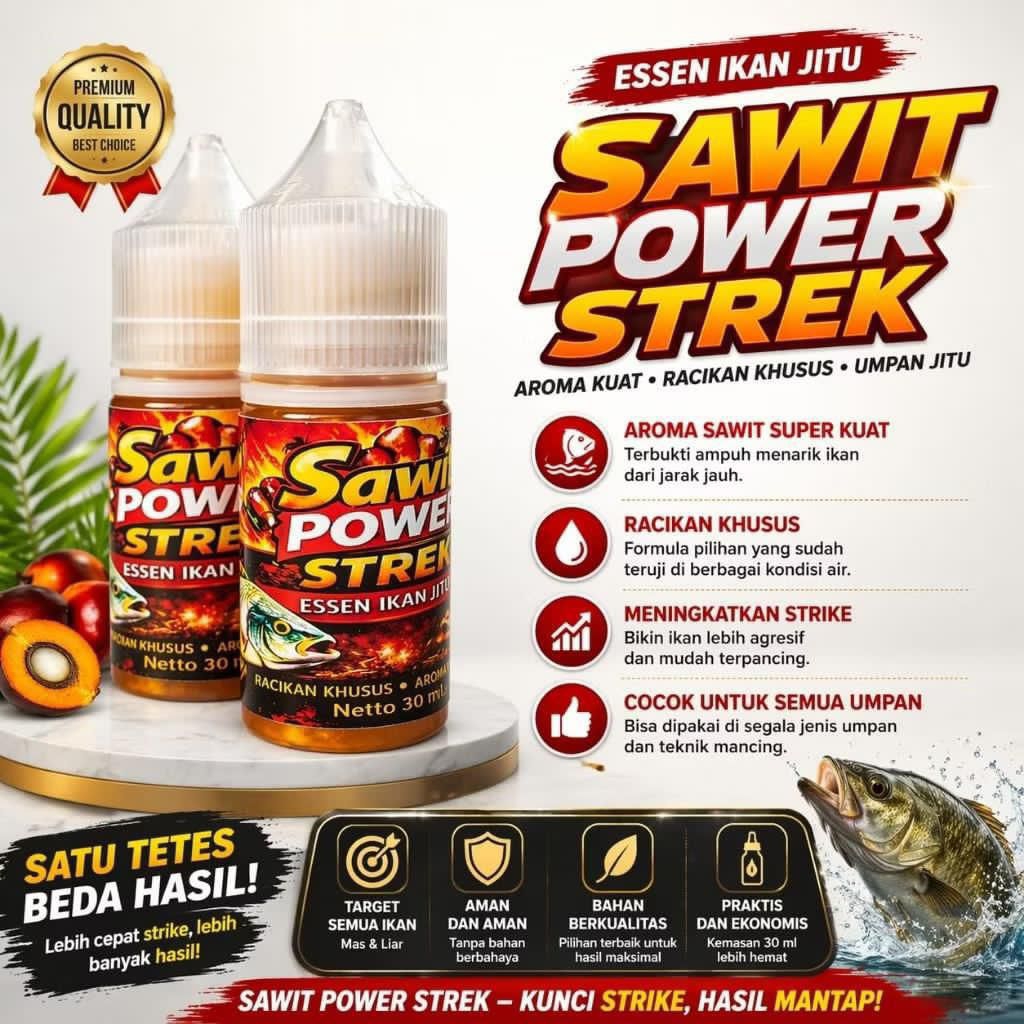 ESEN SAWIT POWER STREK premium semua ikan Esen jitu umpan mancing ikan mas lele nila patin 100% orig