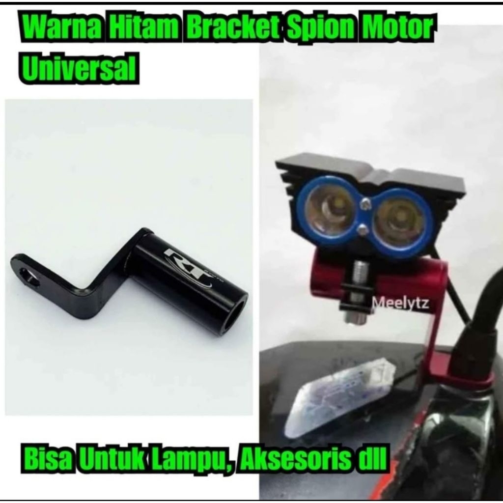 Bracket Lampu tembak Dudukan lampu tembak Holder Lampu tembak Bracket lampu spion Motor