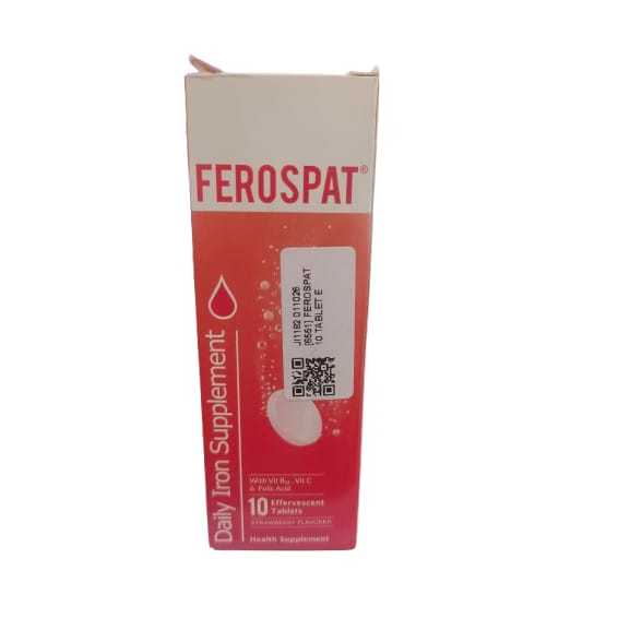 FEROSPAT SUPLEMEN ZAT BESI - 10 TABLET EFFERVESCENT | Suplemen Zat Besi, Mencegah Anemia