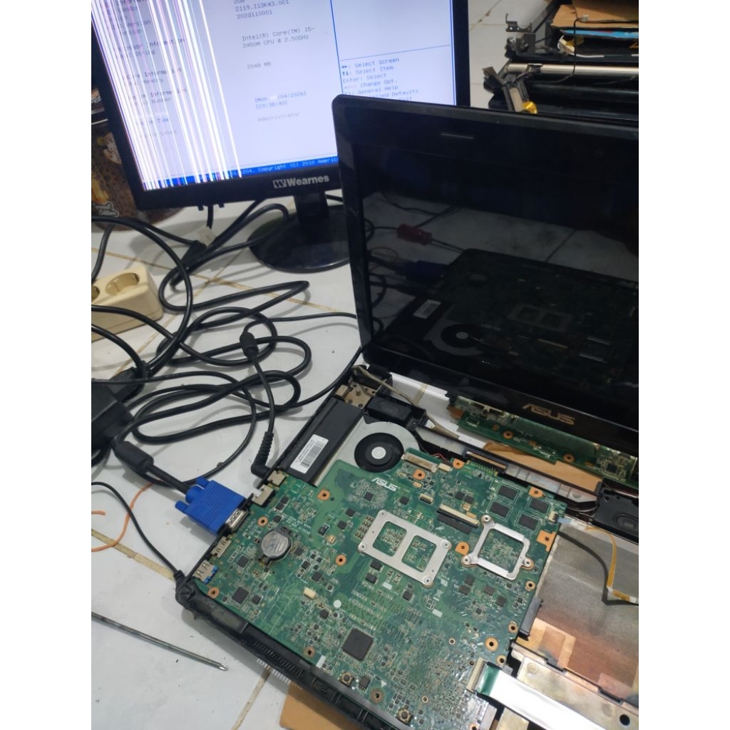 Motherboard Mobo & Procesor Asus A43s Core i5 Nvidia Gt 610 Nyala Normal