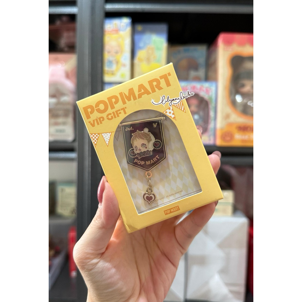 Ready Stock  Skullpanda back to play badge vip gift july pin limited edition china ori pop mart.